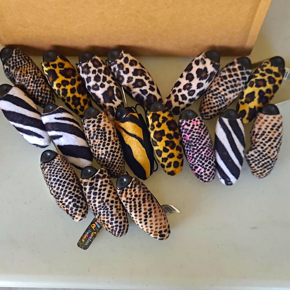 Lot of Wild Animal Print Clip-On Clamshell Sunglasses Holder Case
